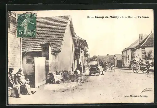 AK Camp de Mailly, Une Rue de Trouan