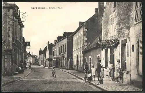 AK Léré, Grande Rue, Strassenpartie