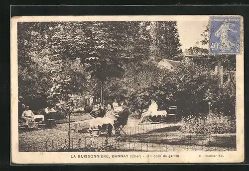AK Bannay, La Buissonnière, Un coin du jardin