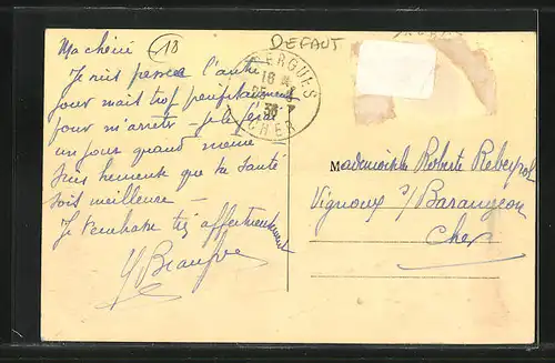 AK Vierzon, Gasthaus Trois Brioux, Réfectoire