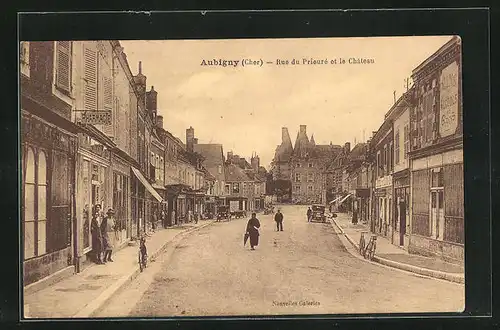 AK Aubigny, Rue du Prieuré et le Château