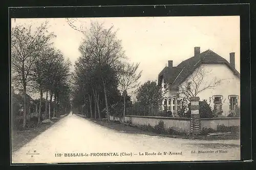 AK Bessais-le-Fromental, La Route de St.-Amand