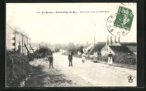 AK Saint-Eloy-de-Gy, Bourneuf, route de Saint-Eloy