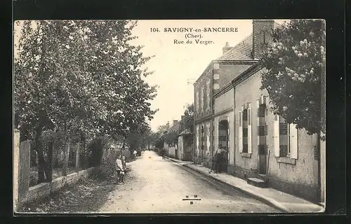 AK Savigny-en-Sancerre, Rue du Verger