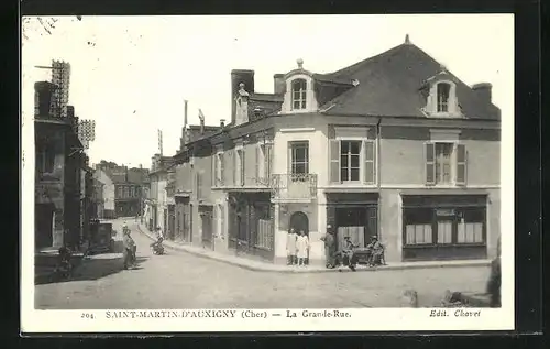 AK Saint-Martin-d'Auxigny, la Grande-Rue