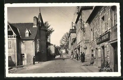 AK Meymac, Place de la Bascule, Route de Limoges