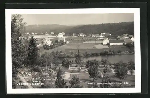 AK Voznice u Dobrise, Blick zu den Villen