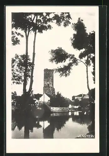 AK Jenstein, Blick vom Ufer zum Turm