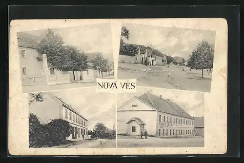 AK Nová Ves, Gebäudeansichten, Pomnik