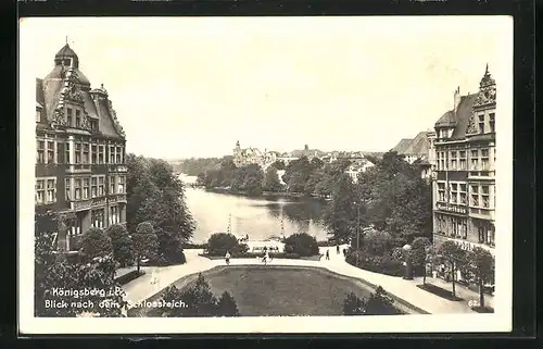 AK Königsberg, Blick nach dem Schlossteich