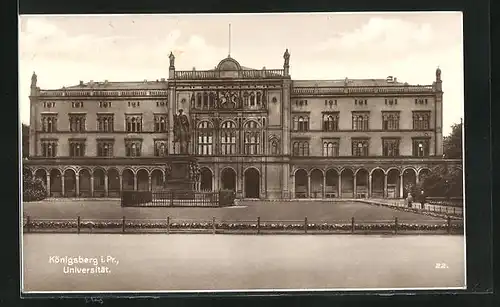 AK Königsberg, Vorderansicht der Universität