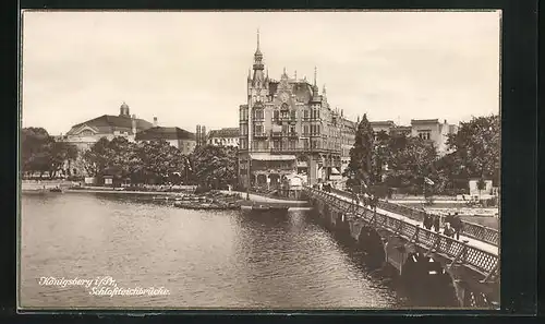 AK Königsberg, Partie an der Schlossteichbrücke