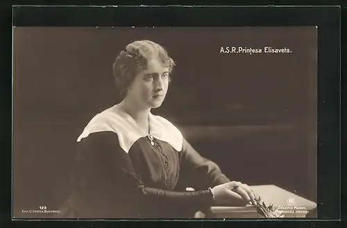 AK A. S. R. Printesa Elisavete von Rumänien