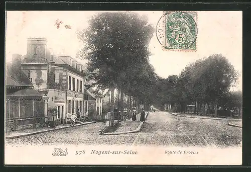 AK Nogent-sur-Seine, Route de Provins