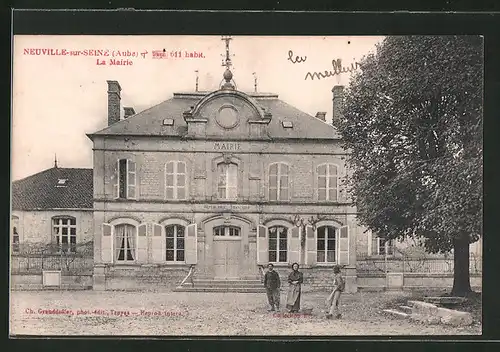 AK Neuville-sur-Seine, La Mairie