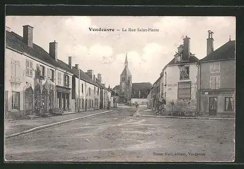 AK Vendeuvre, La Rue Saint-Pierre