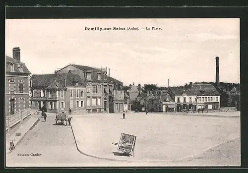 AK Romilly-sur-Seine, La Place
