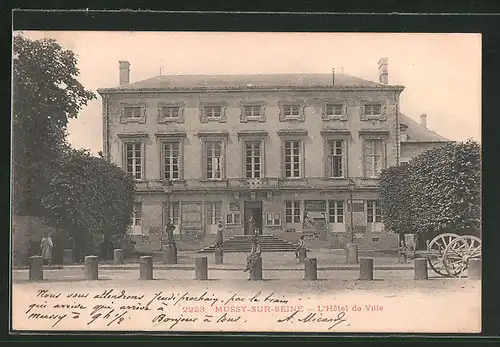 AK Mussy-sur-Seine, L`Hôtel de Ville