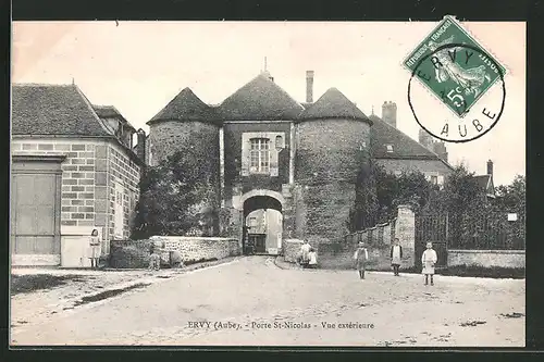 AK Ervy, Porte Saint-Nicolas, Vue extérieure