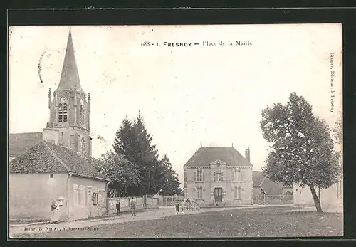 AK Fresnoy, Place de la Mairie