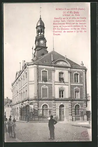 AK Romilly-sur-Seine, L`Hôtel de Ville