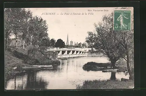 AK Auxonne, La Pont á l`entrée de la Ville
