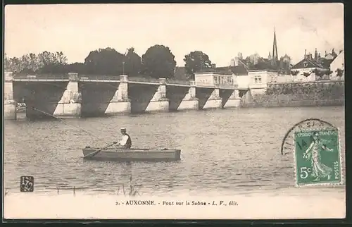 AK Auxonne, Pont sur la Saone