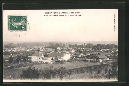 AK Montigny-sur-Aube, Vue Générale prise du four a Chaux