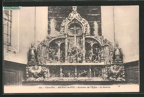 AK Aignay-le-Duc, Intérieur de l`Église