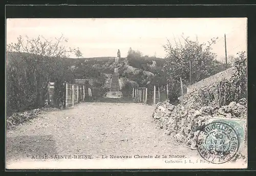 AK Alise-Sainte-Reine, Le Nouveau Chemin de la Statue