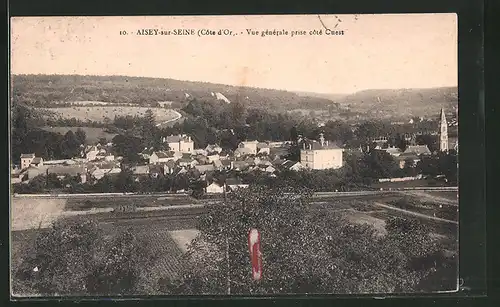 AK Aisey-sur-Seine, Vue générale prise coté Ouest