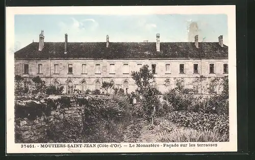 AK Moutiers-Saint-Jean, Le Monastère, Facade sur les terasses