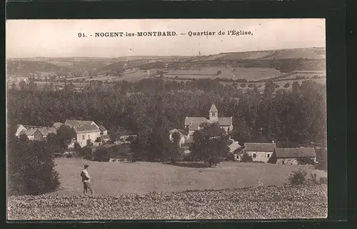 AK Nogent-les-Montbard, Quartier de l`Eglise