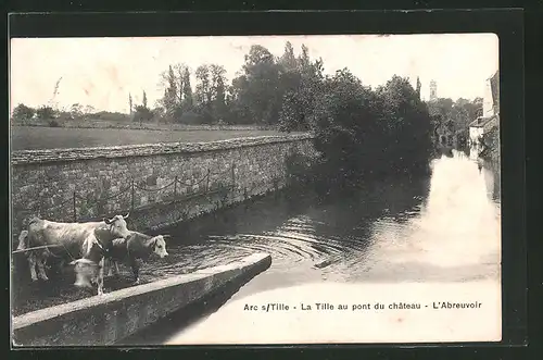 AK Arc-sur-Tille, La Tille au pont du château