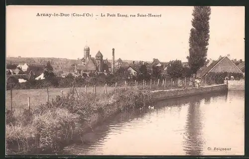 AK Arnay-le-Duc, le Petit Etang, rue Saint-Honoré