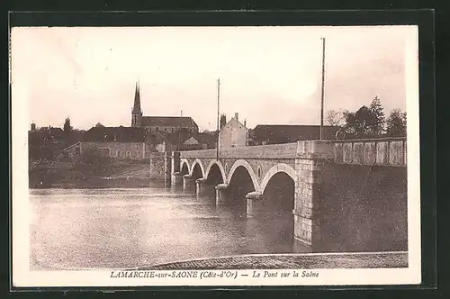 AK Lamarche-sur-Saone, Le Pont sur la Saône