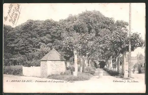 AK Arnay-le-Duc, Promenade de l'Arquebuse