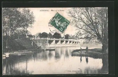 AK Auxonne, Pont sur la Saone