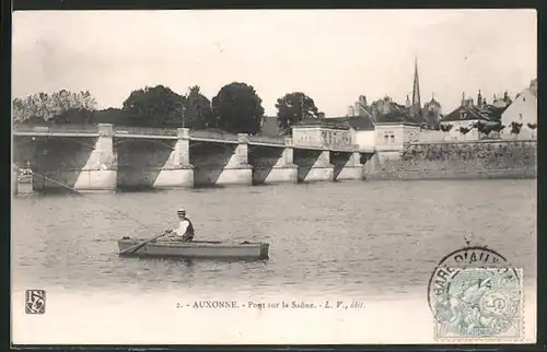 AK Auxonne, Pont sur la Saone