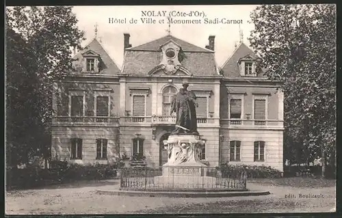 AK Nolay, Hotel de Ville et Monument Sadi-Carnot