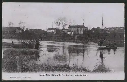 AK Is-sur-Tille, Le Lac, près la Gare