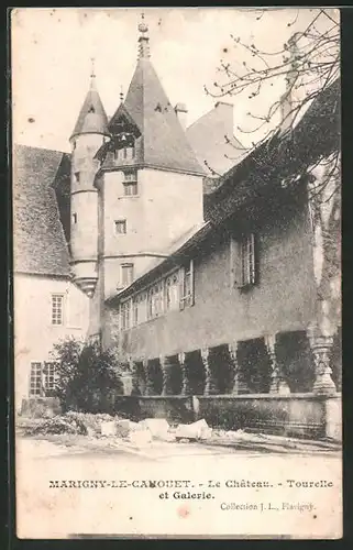 AK Marigny-le-Cahouet, Le Chateau, Tourelle et Galerie