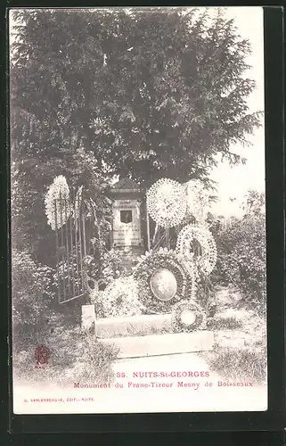 AK Nuits-St-Georges, Monument du Franc-Tireur Mesny de Boisseaux