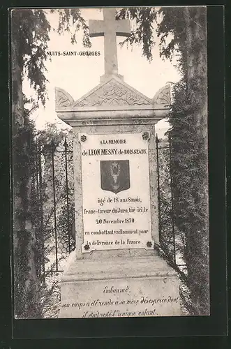 AK Nuits-St-Georges, Le Monument Léon Mesny-de-Boisseaux