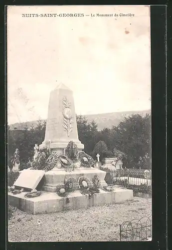 AK Nuits-Saint-Georges, Le Monument du Cimetière