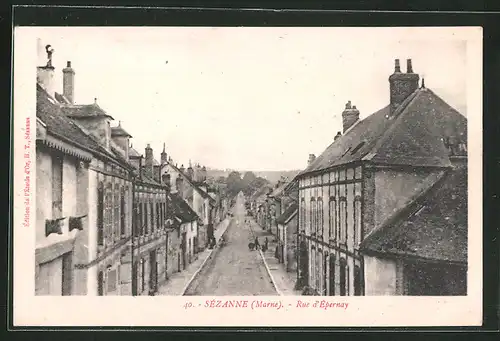 AK Sézanne, Rue d`Epernay