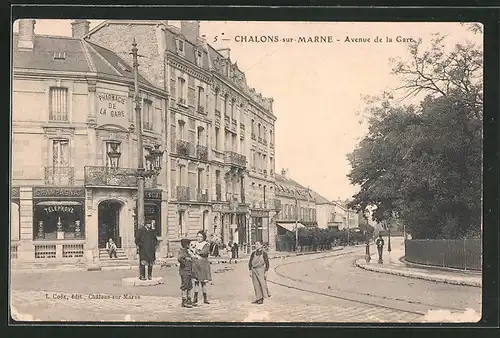 AK Chalons-sur-Marne, Avenue de la Gare