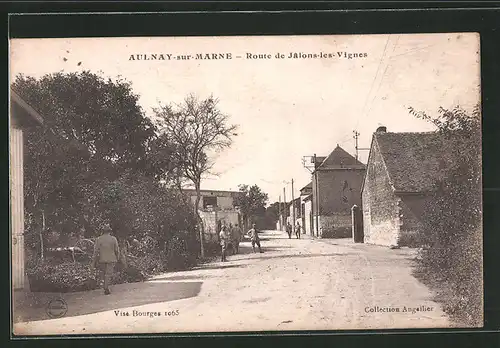 AK Aulnay-sur-Marne, Route de Jalons-les-Vignes