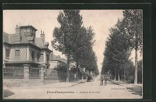 AK Fère-Champenoise, Avenue de la Gare