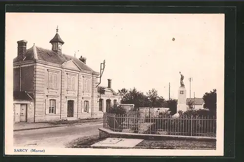 AK Sarcy, Teilansicht des Ortes